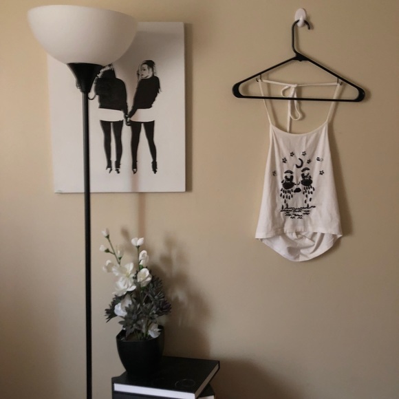 Brandy Melville Tops - Brandy Melville Moon tears embroidered halter